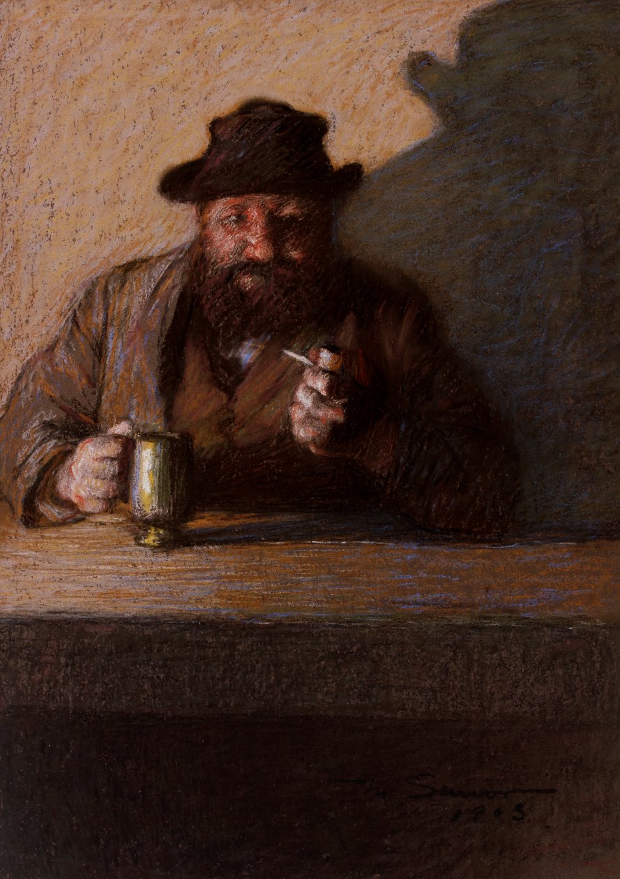 At the Bar, 1903 (pastell på papper) av Mark Senior