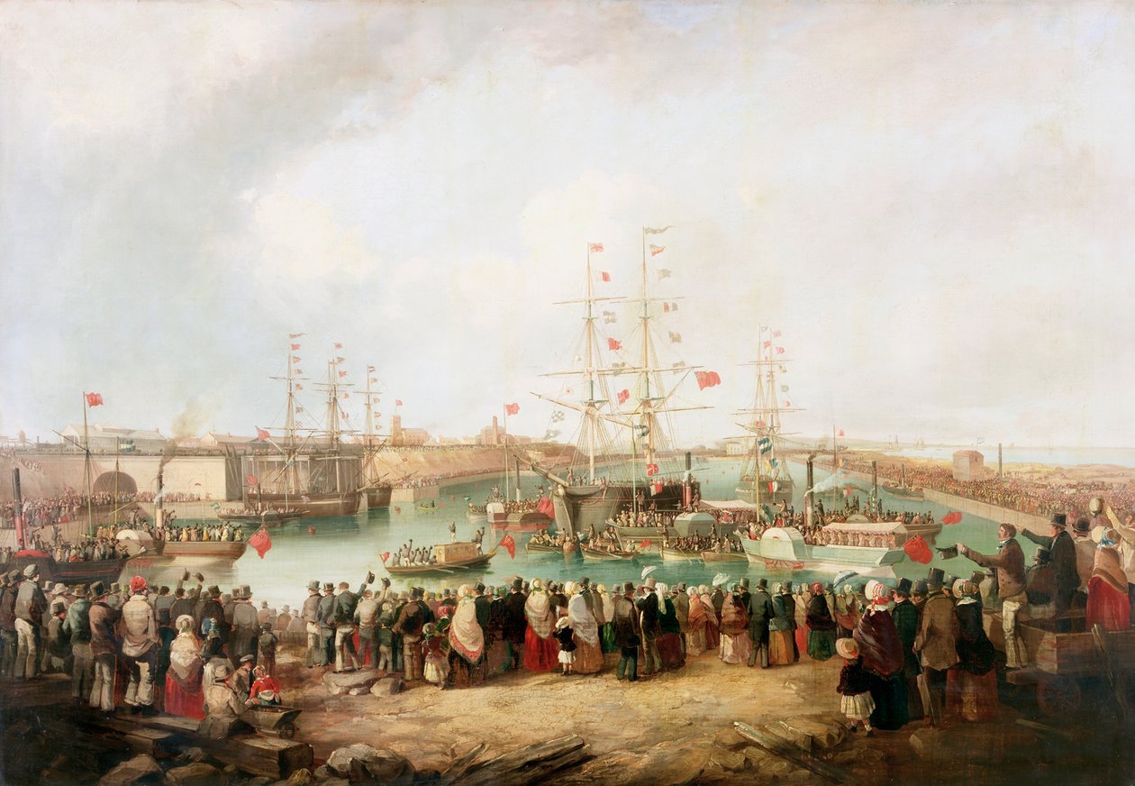 Öppning av South Dock, Sunderland, 1850, 1853 av Mark Thompson