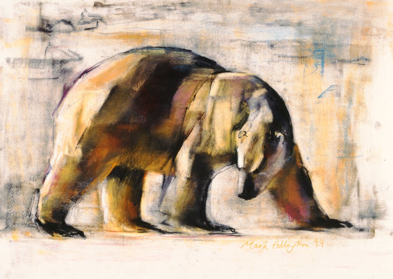 Arctic, 1999 (charcoal und conte på papper) av Mark Adlington