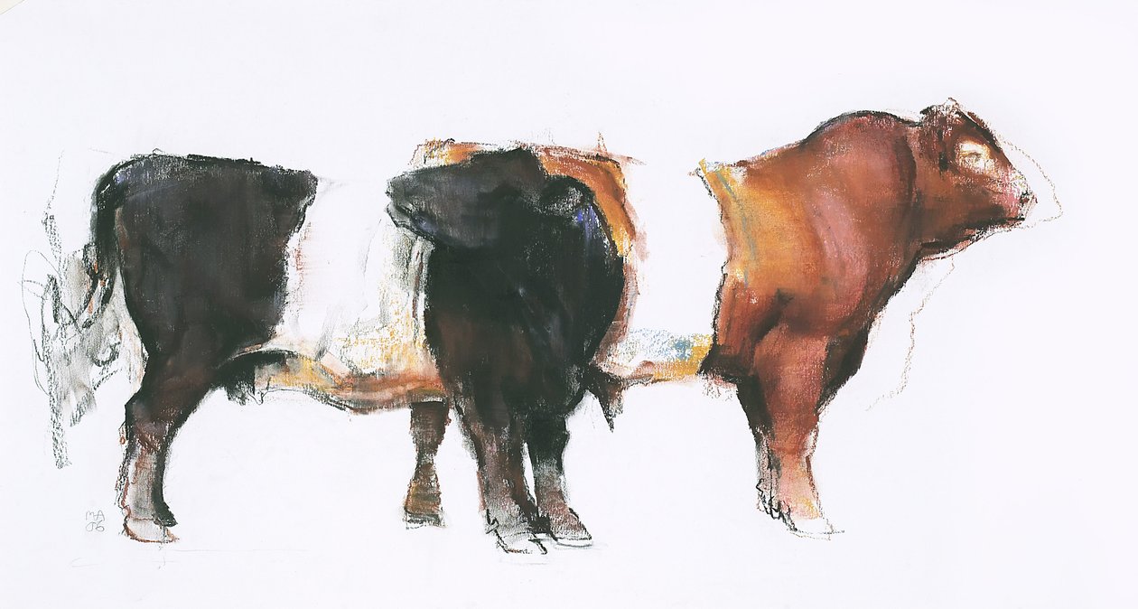 Belties, 2006 (charcoal und conte på papper) av Mark Adlington