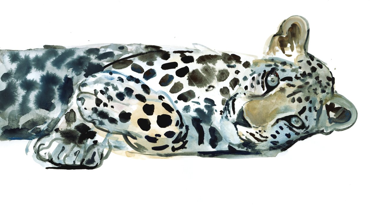 Broken Siesta, 2015, (akvarell på papper) av Mark Adlington