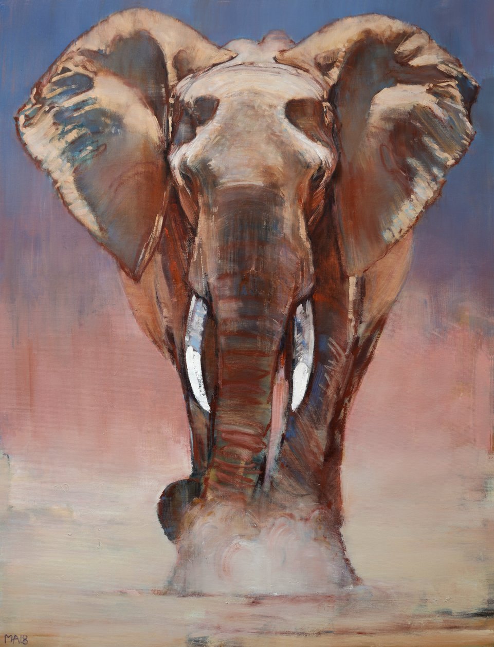 Dust Bath, Loisaba, 2018 av Mark Adlington