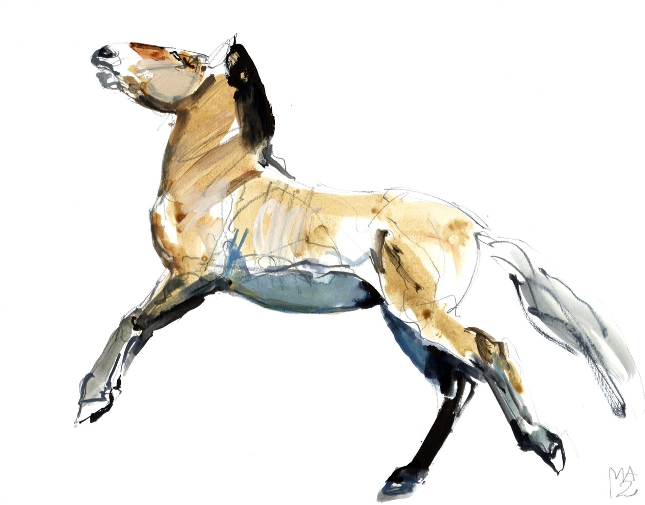 Gratis (Przewalski),2012, (bland media på papper) av Mark Adlington