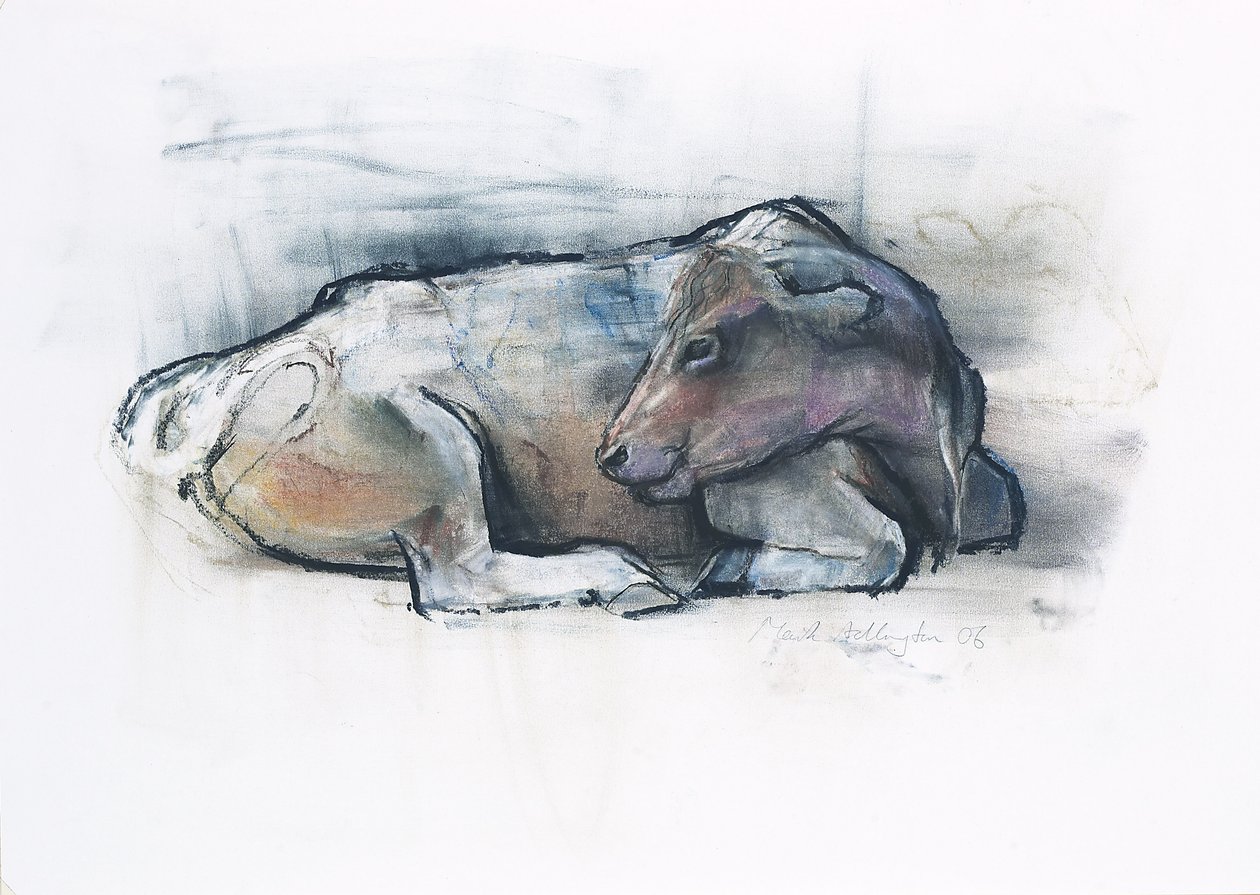 Galloway, 2006 (charcoal und conte på papper) av Mark Adlington