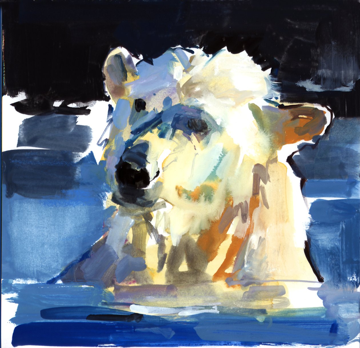 Ice is Life, 2016, (akvarell på papper) av Mark Adlington
