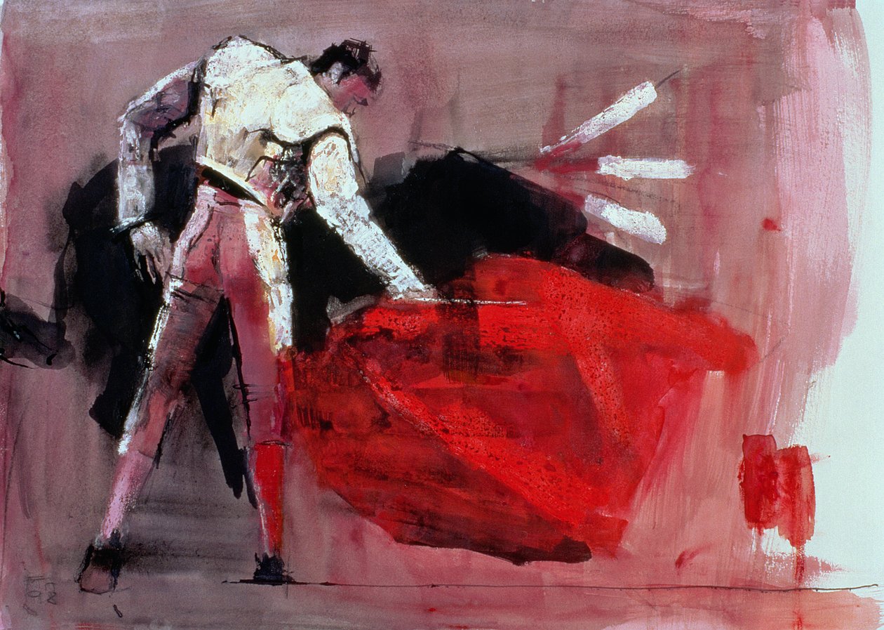 Matador, 1998 (blandteknik på papper) av Mark Adlington