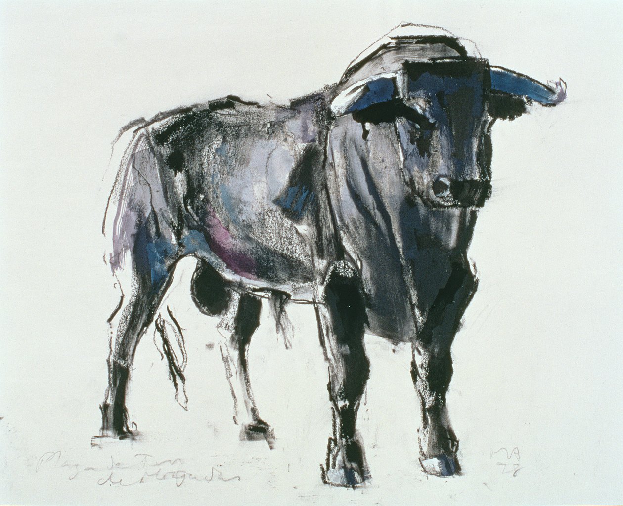 Plaza de Toros de Miajadas, 1998 (blandade medier på papper) av Mark Adlington