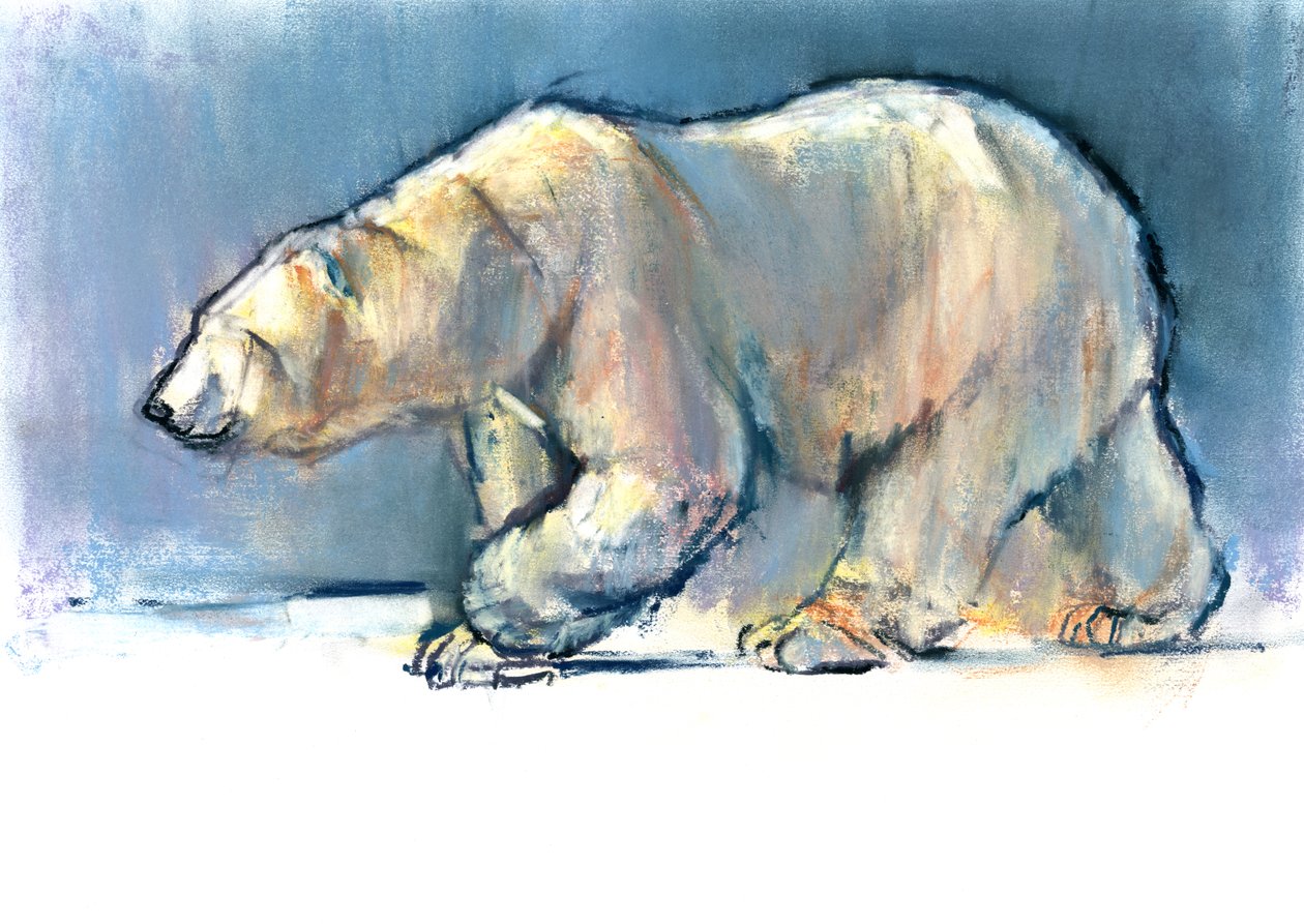 Refraktion, 2016, (innehåll och pastell på papper) av Mark Adlington