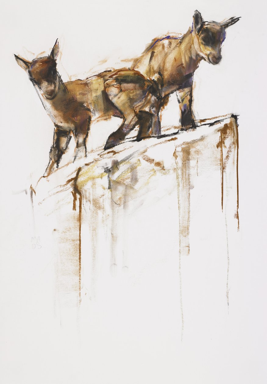 Rock Play, 2005 (charcoal und conte på papper) av Mark Adlington