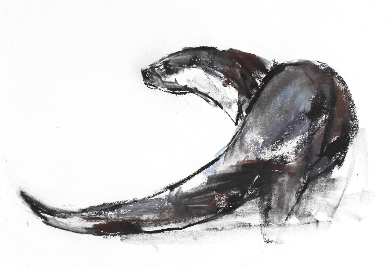 Rudder (träkol och conte på papper) av Mark Adlington