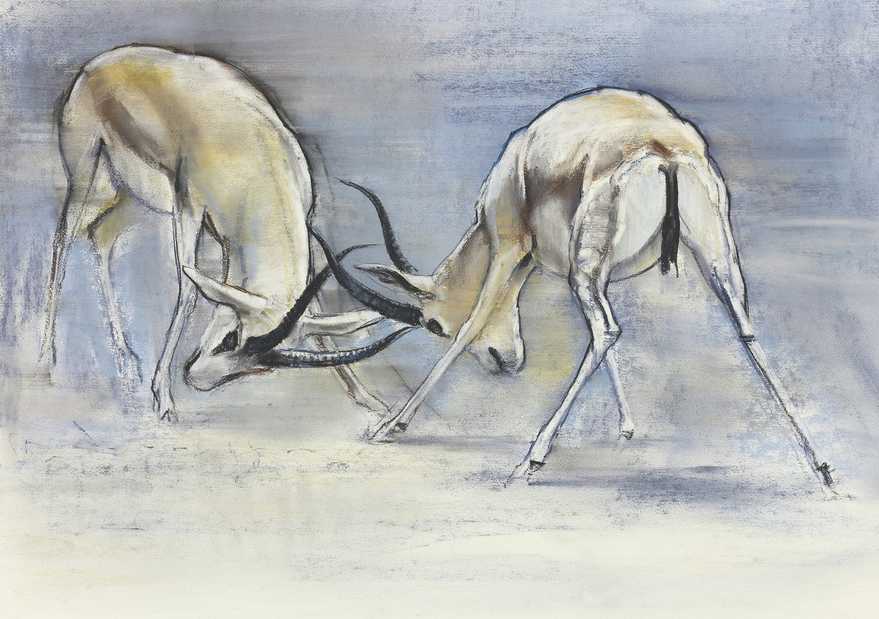 Sandgaseller, 2009 (conte och kol på papper) av Mark Adlington