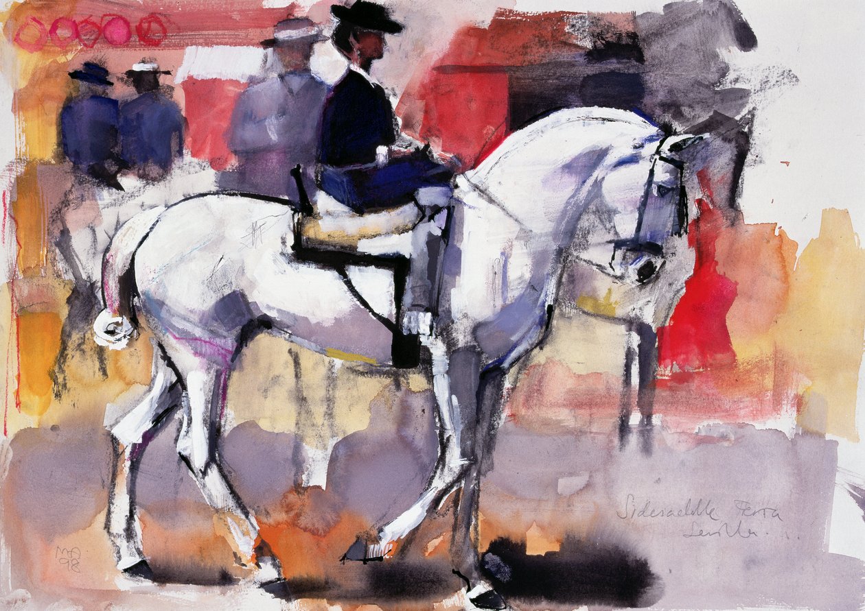 Sidosadel på Feria de Sevilla, 1998 (blandmaterial på papper) av Mark Adlington