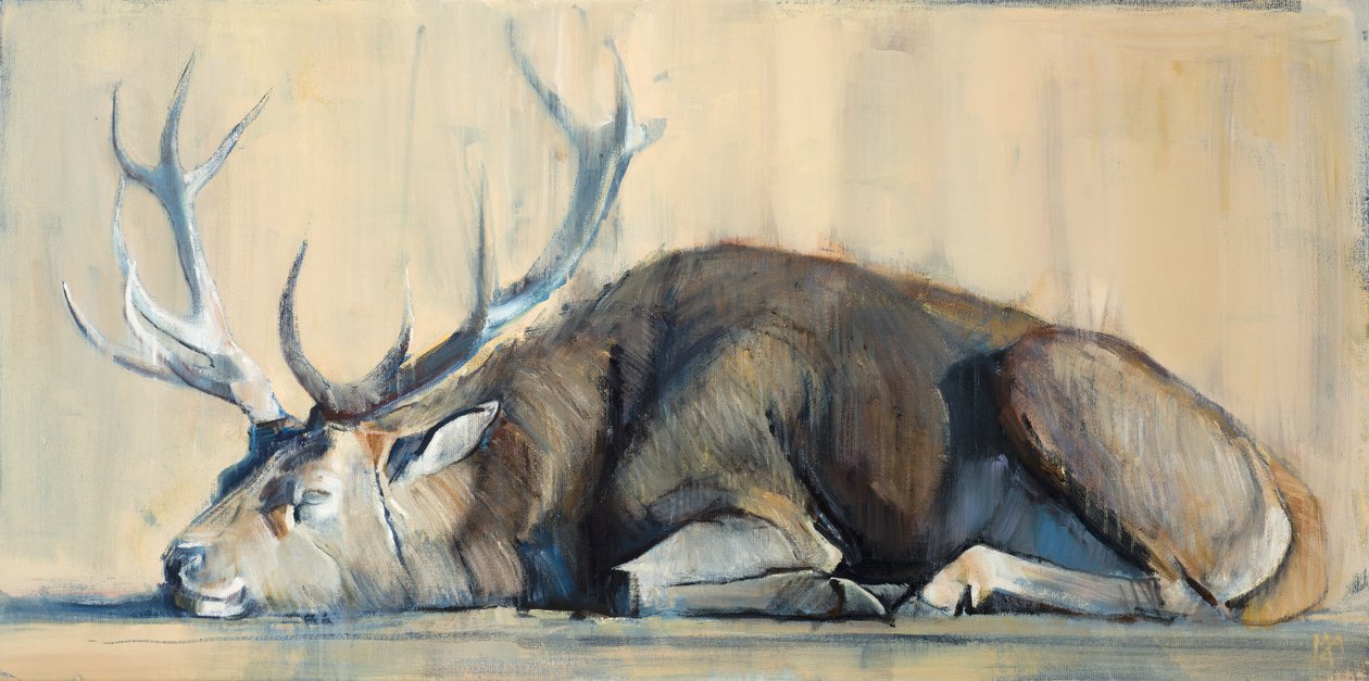 Stag, 2014, (0il på duk) av Mark Adlington