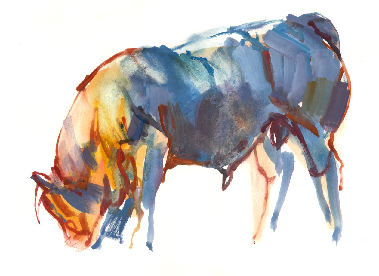 Summer Sunset, 2010, (akvarell och gouache på papper) av Mark Adlington