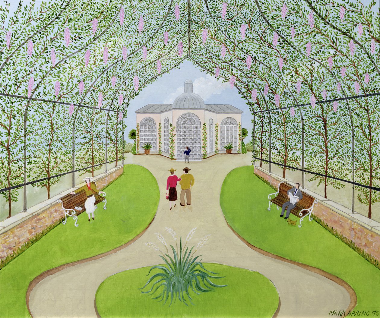 Lilac Arbour (olja på pannå) av Mark Baring