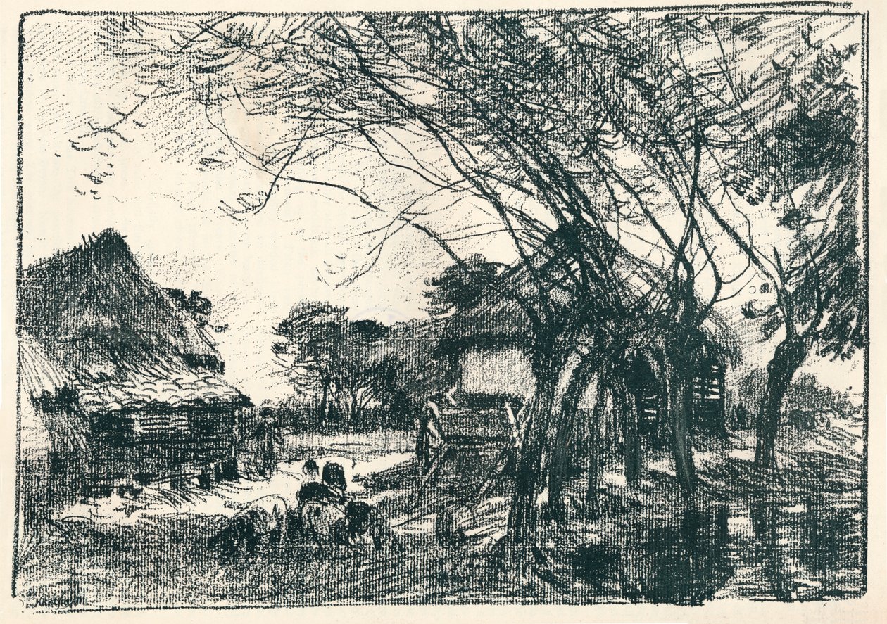 På baksidan av gården, c1800-talet av Mark Fisher
