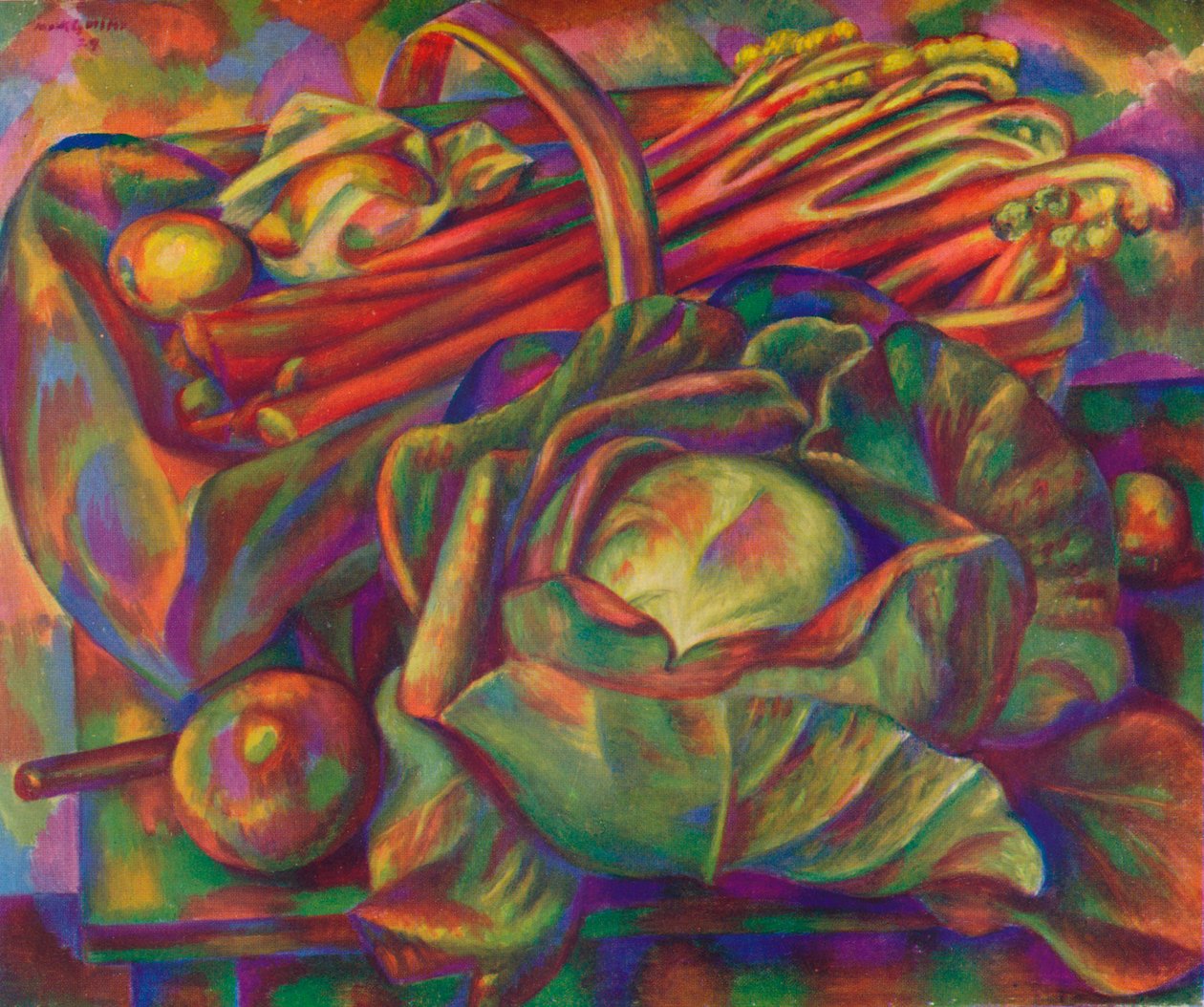 Kål och rabarber Savoy Green, 1929 1930 av Mark Gertler