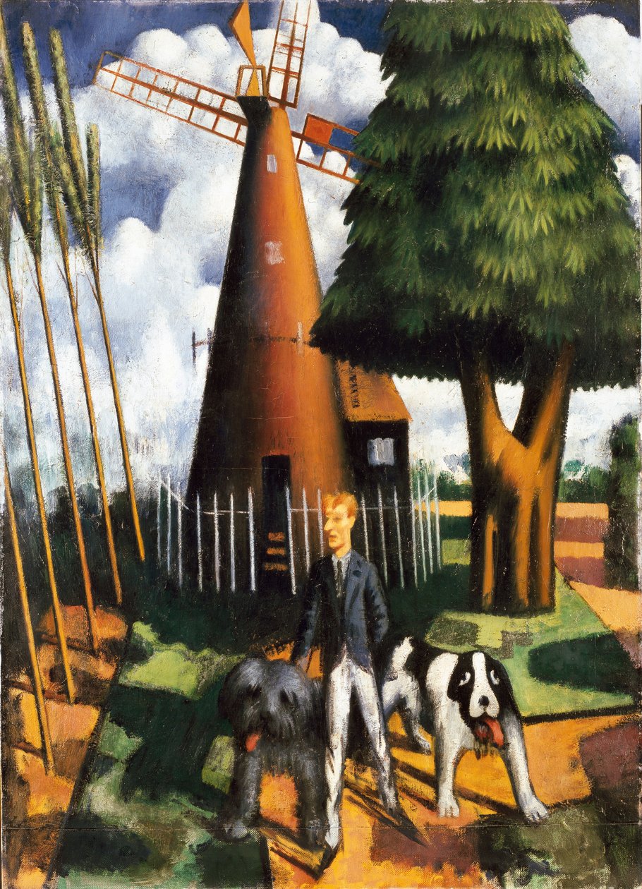 Gilbert Cannan och hans kvarn, 1916 av Mark Gertler