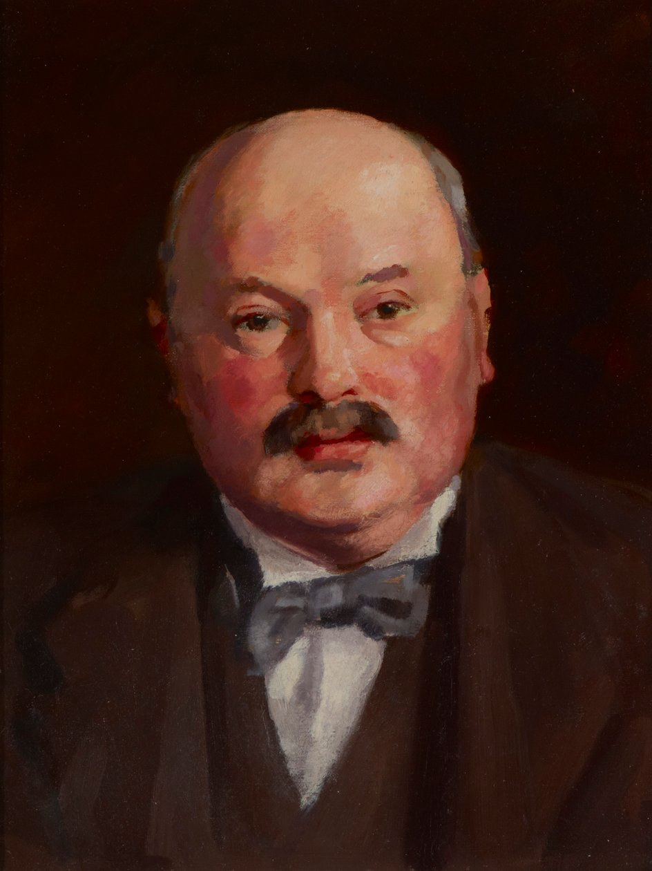 Porträtt av en man med fluga, ca 1921 (olja på duk) av Mark Gertler