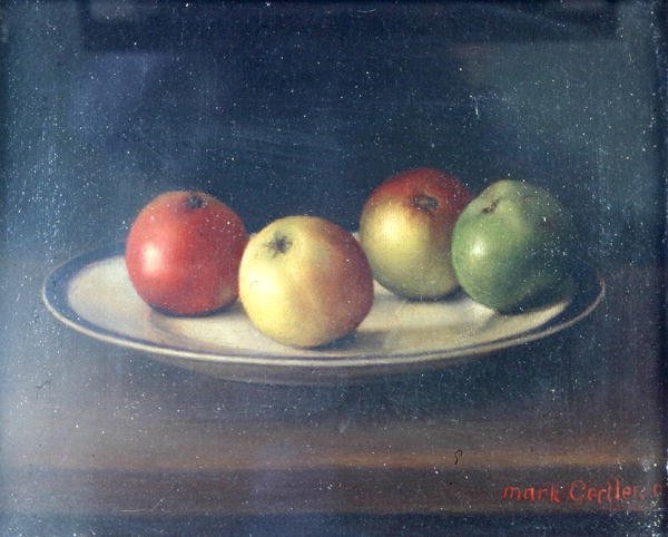 Stilleben med äpplen av Mark Gertler