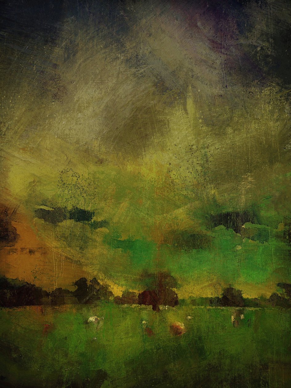 En storm vid Calke Abbey, Derbyshire (blandteknik) av Mark Gordon