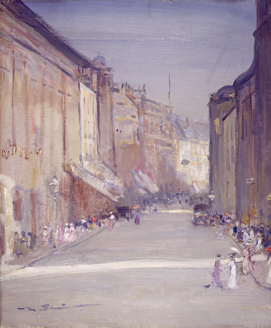 Commercial Street, Leeds (olja på duk) av Mark Senior