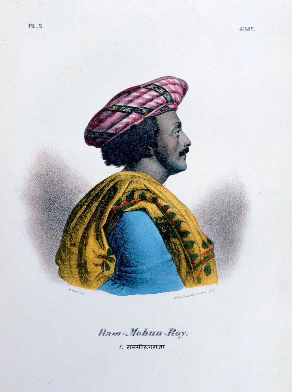 Ram Mohan Roy, grundare av Brahmo Samaj, 1828 av Marlet et Cie