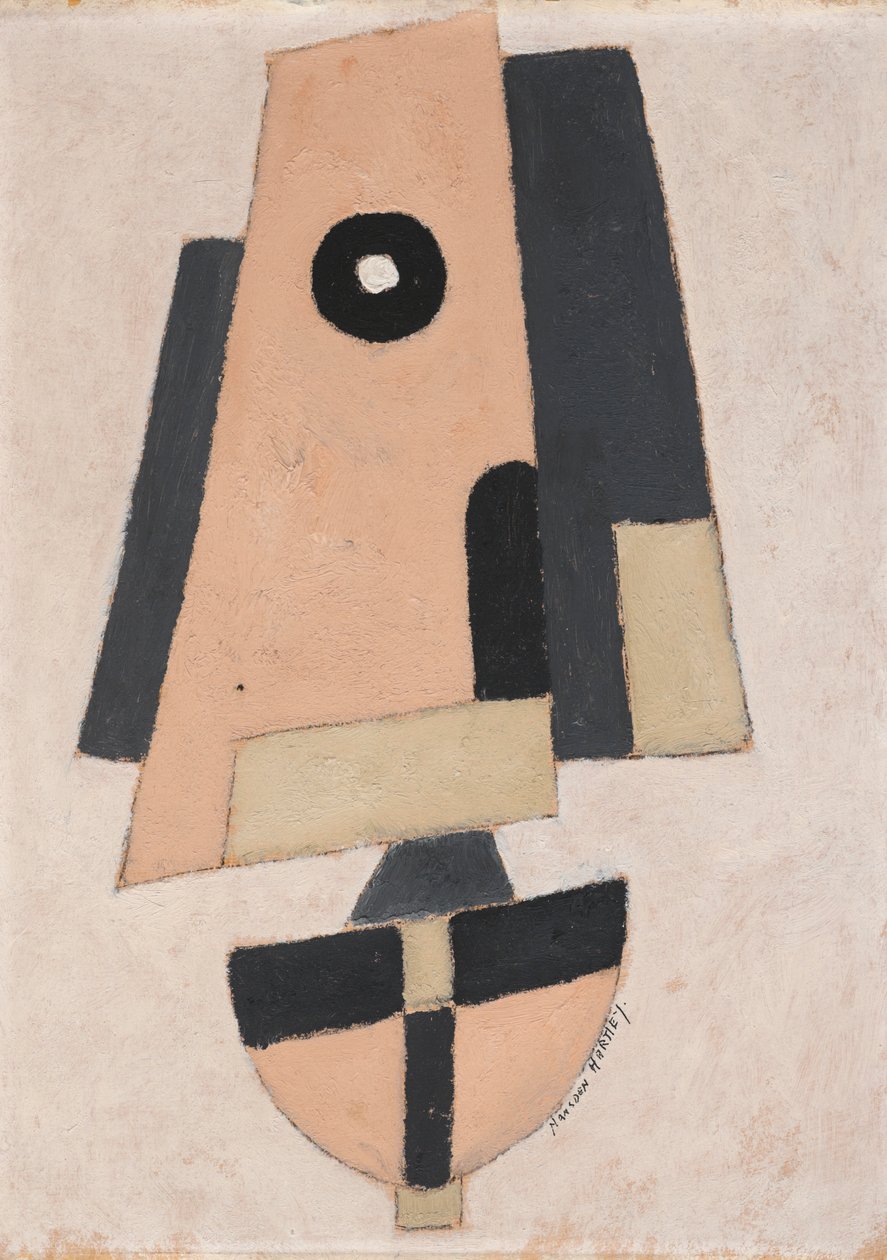 Båt – rosa och svart skrov (se 165324) av Marsden Hartley