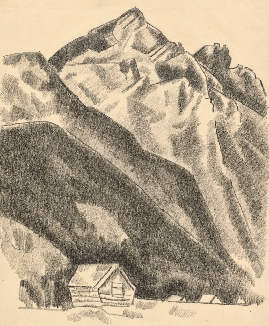 Bergslandskap (Garmisch Partenkirchen) av Marsden Hartley