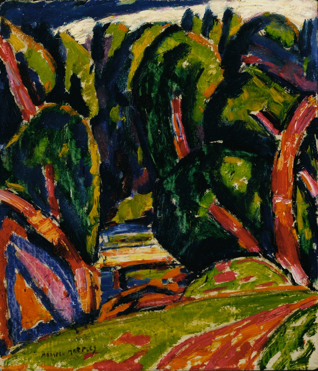 Rött träd, 1910. av Marsden Hartley