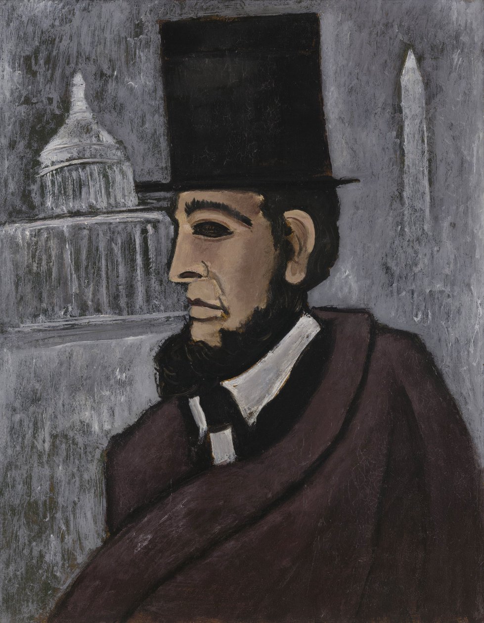 Weary of the Truth, 1940 (olja på akademins styrelse) av Marsden Hartley