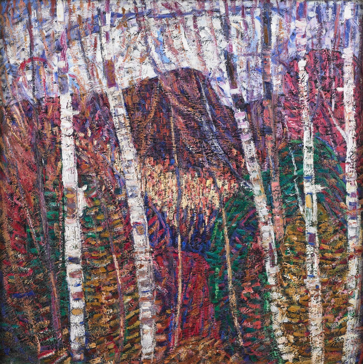 Vita björkar, ca 1908 (olja på duk) av Marsden Hartley