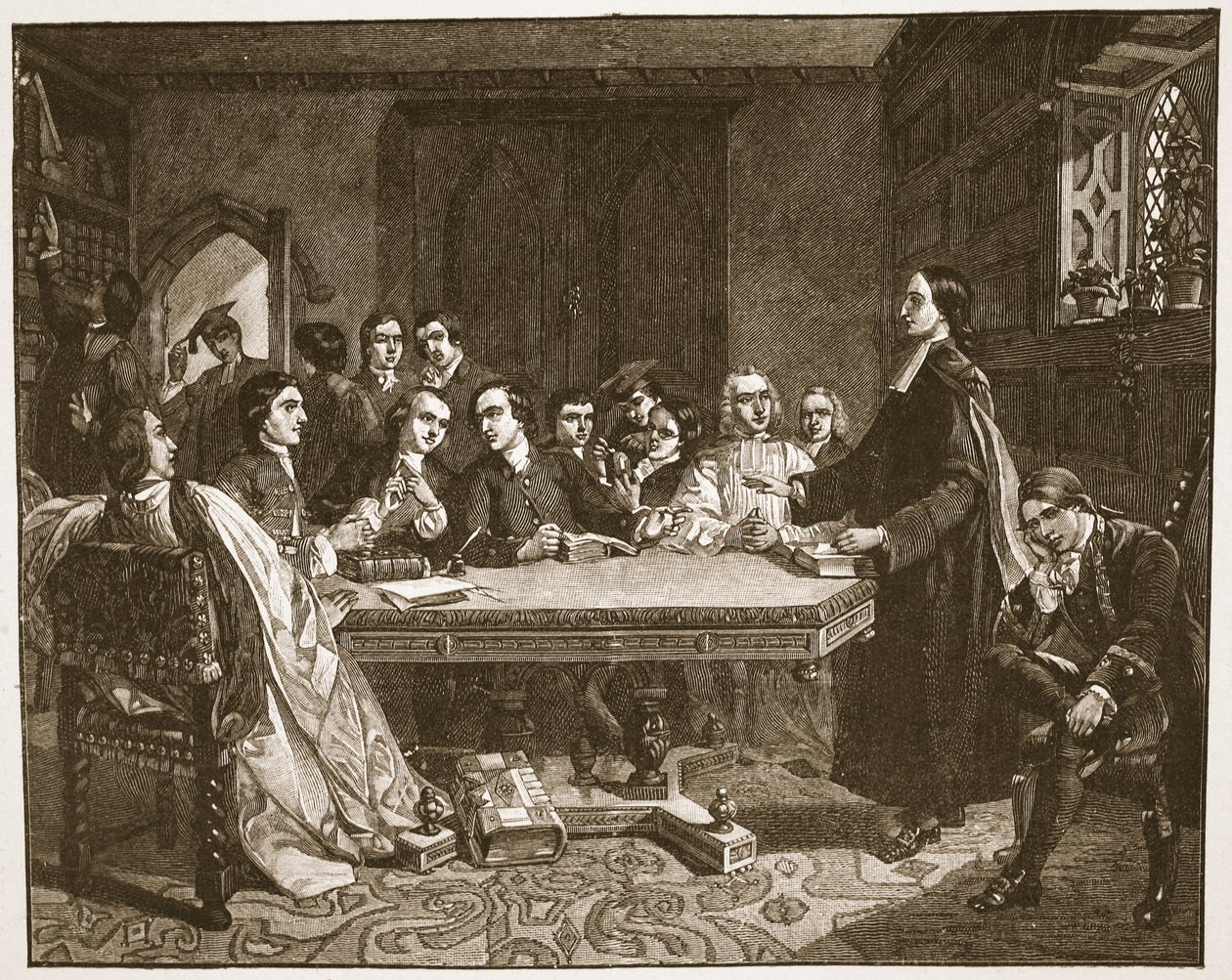 John Wesley och hans vänner i Oxford, illustration från 