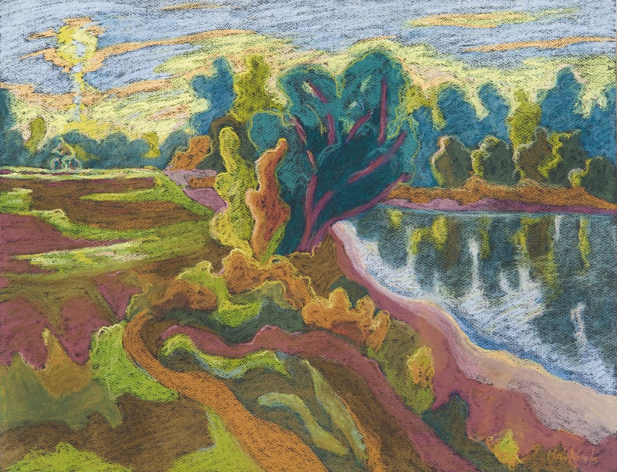 Idyll, 2008 (pastell på papper) av Marta Martonfi Benke