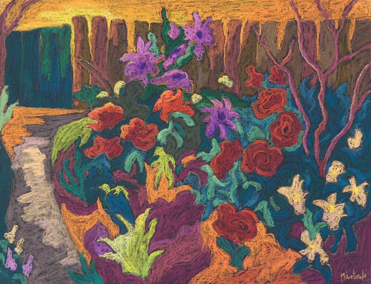 Mammas trädgård, 2009 (pastell på papper) av Marta Martonfi Benke