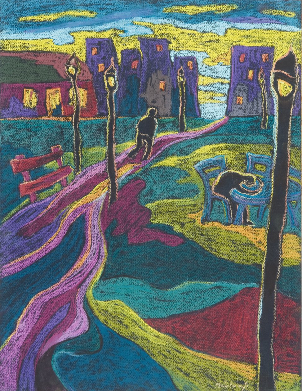 Suburbia, 2006 (pastell på papper) av Marta Martonfi Benke