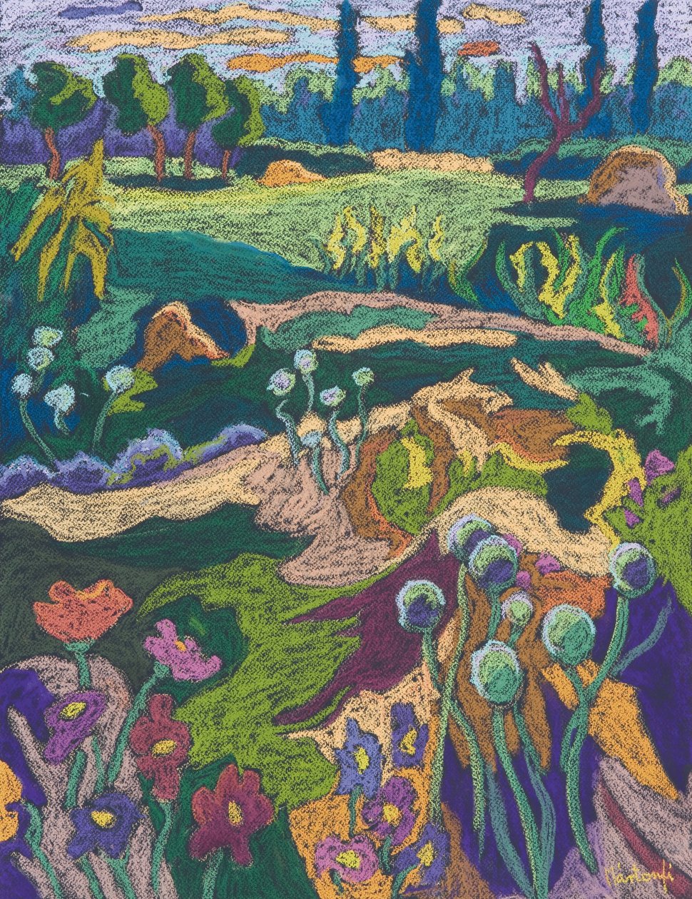 Juli Terräng, 2008 (pastell på papper) av Marta Martonfi Benke