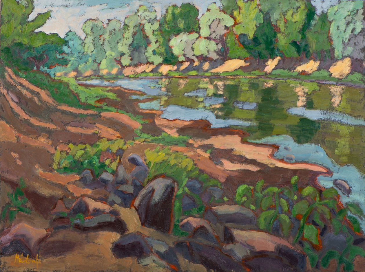 På den skuggiga sidan av floden Koros (2012) olja ombord av Marta Martonfi Benke
