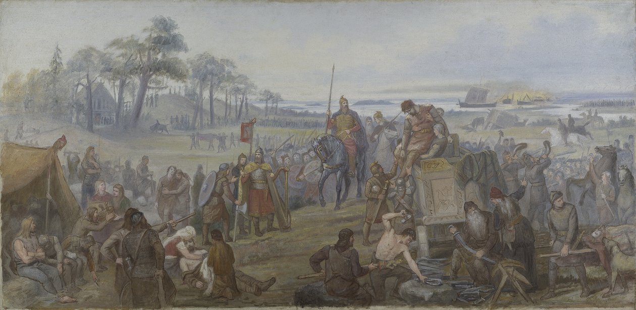 Efter slaget vid Fyrisvall, c.1890 av Mårten Eskil Winge