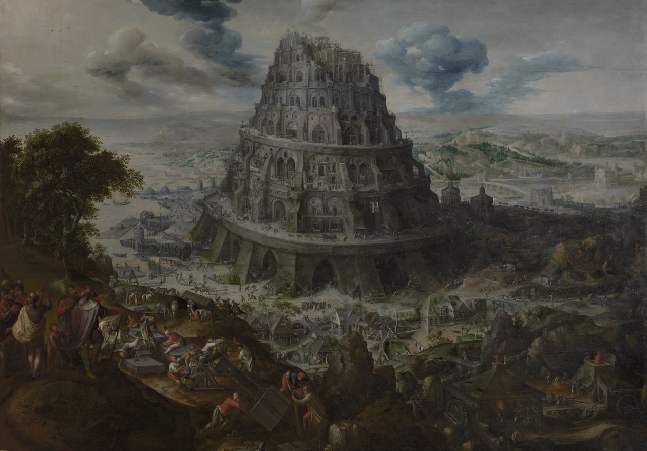 The Tower of Babel av Marten Valckenborch  the van Elder