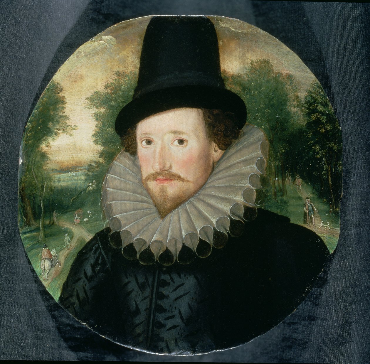 Porträtt av en man med hatt av Marten Valckenborch  the van Elder