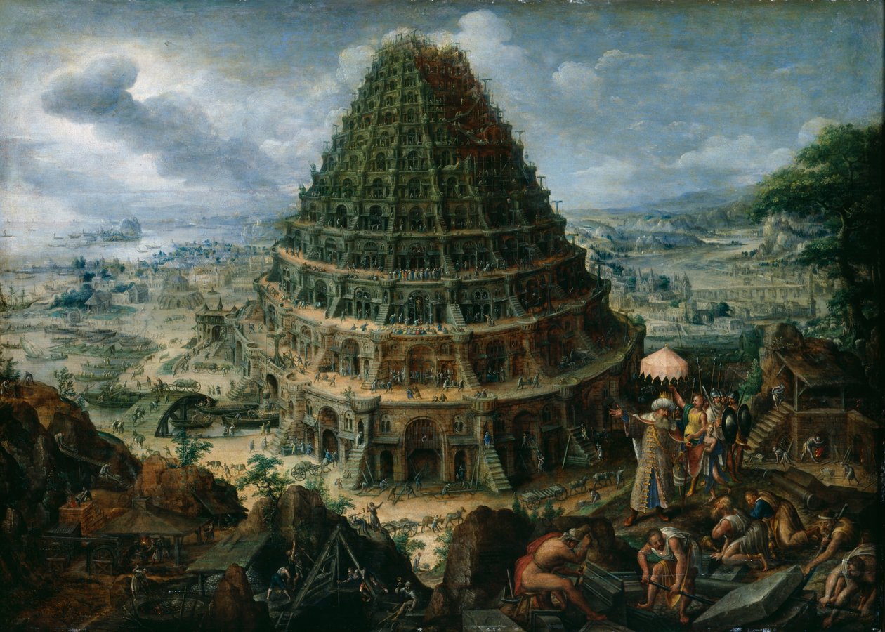 Babels torn, 1595 av Marten Valckenborch  the van Elder
