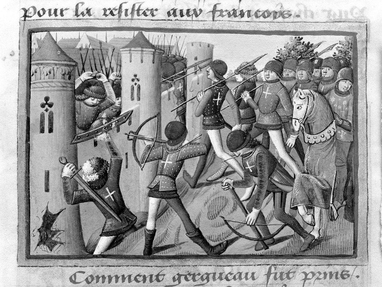 Fr 5054 f.58v belägringen av Jargeau, oktober 1428, 