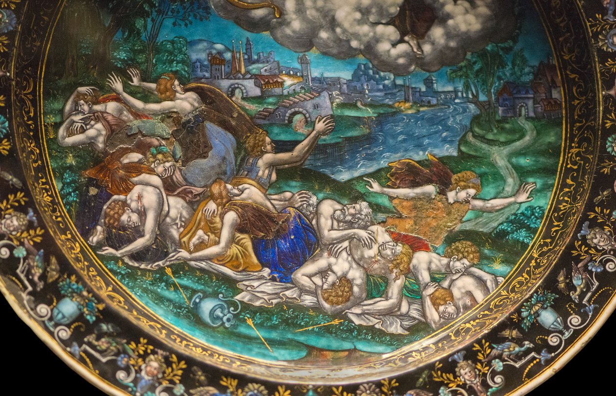 Massakern på Niobides, detalj, c.1580 (objekt) av Martial Courteys