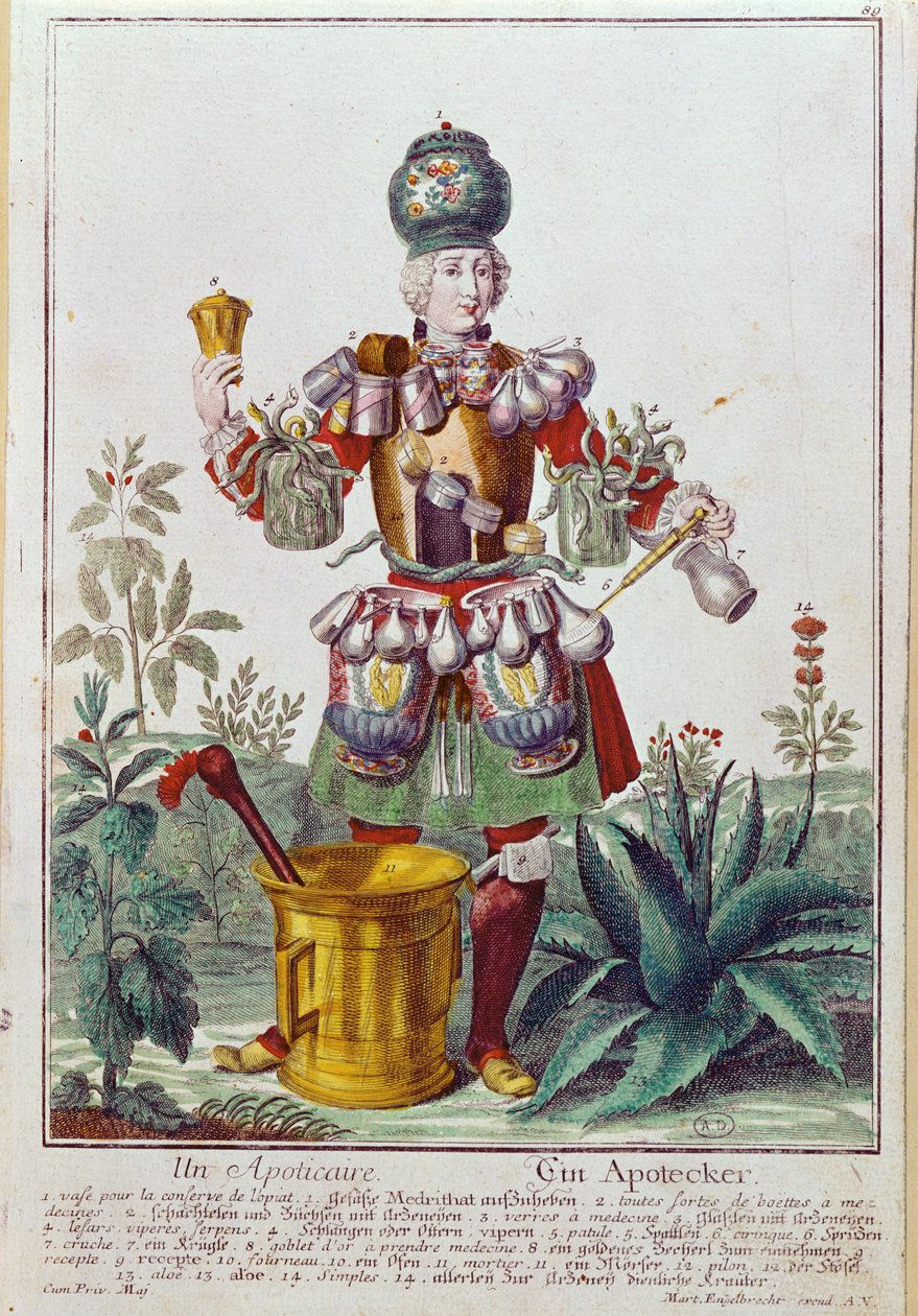 Apotekaren, ca 1735 av Martin Engelbrecht