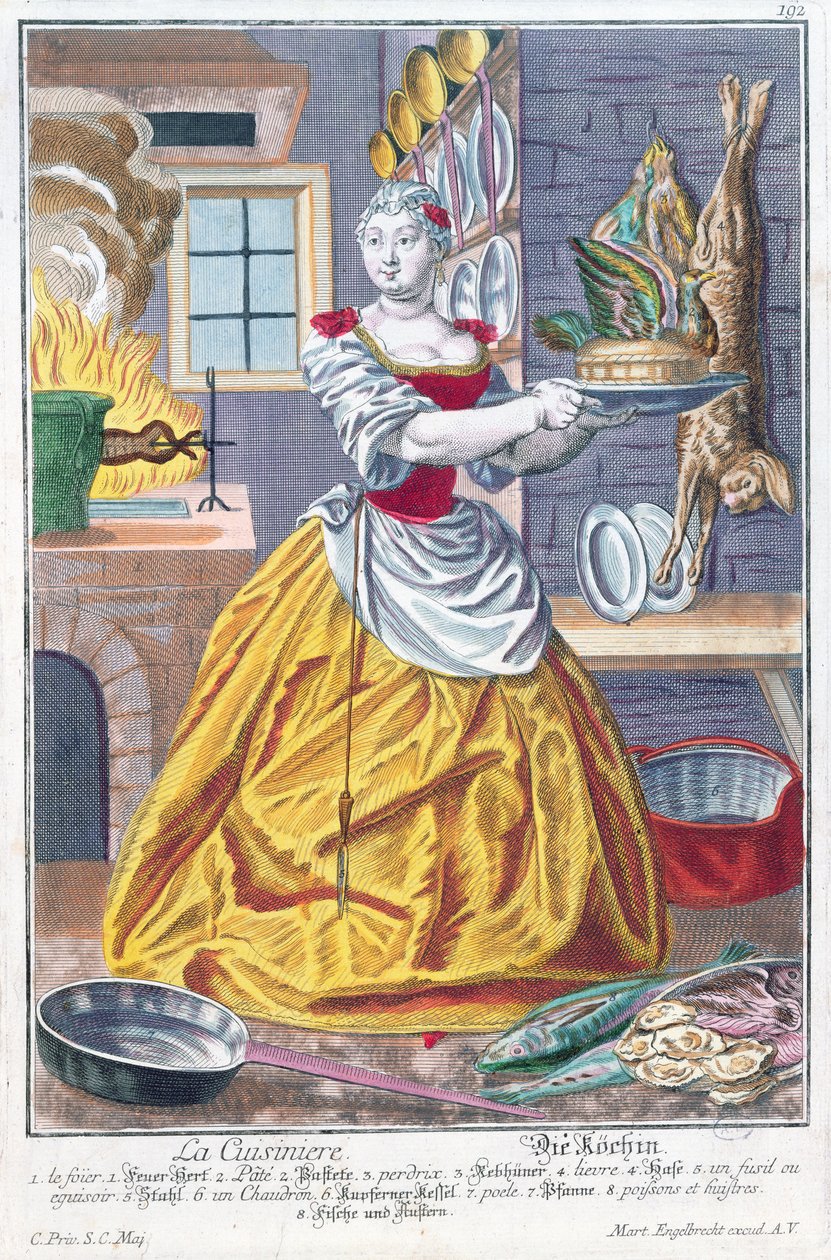 Kocken, ca 1735 av Martin Engelbrecht