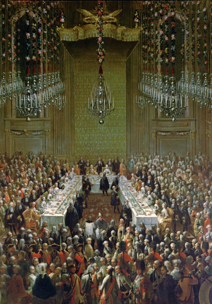 Bankett i Redoutensaal, Wien, 1760 (uppgift om 66717) av Martin II Mytens or Meytens