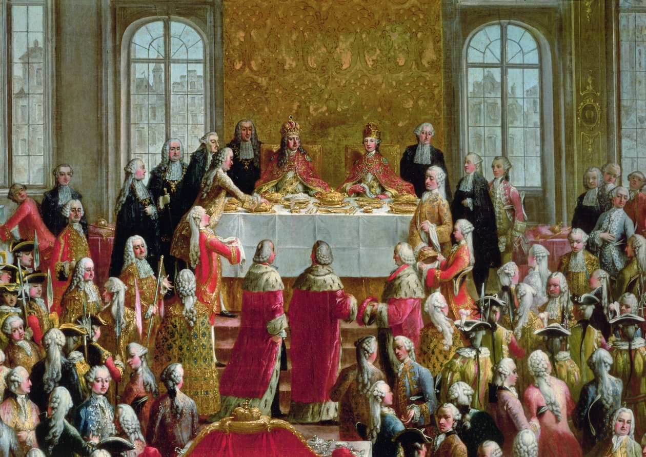 Kröningsbanketten för Tysklands kejsare Josef II (1741-90), 1764 (detalj) av Martin II Mytens or Meytens