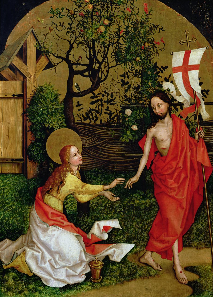 Dominikanernes altertavle: Noli Me Tangere, ca. 1470-80 swed av Martin Schongauer