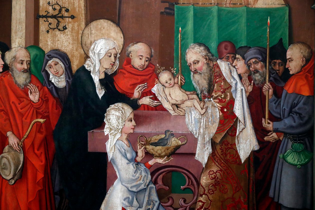 Presentation av Jesus i templet av Martin Schongauer